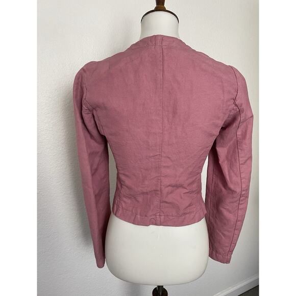 Sisley Jacket Blazer Single Breast Cotton Linen - Picture 6 of 12